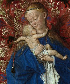 Many Medieval portraits show the Christ Child clutching a strand of coral beads.