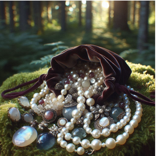 June Pearls and Moonstone